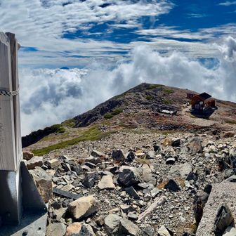 赤石岳山頂にて