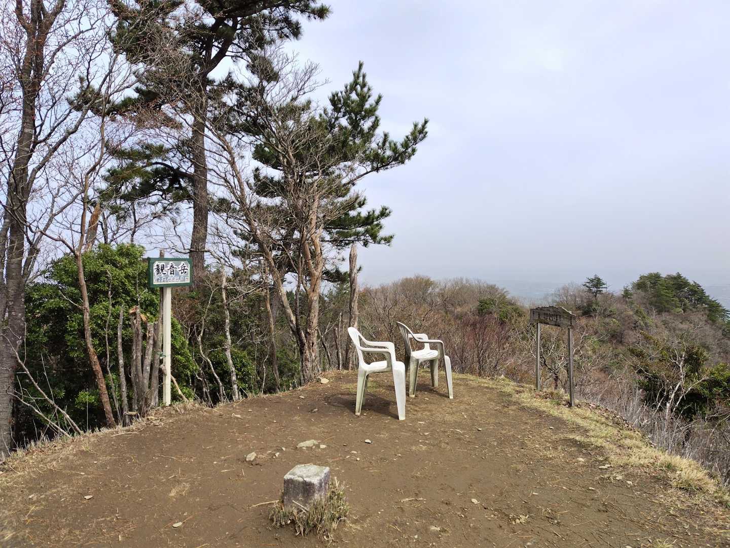二等三角点
◬観音岳605.47ｍ✨
誰もいないのははじめて