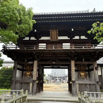 小雨の中、今治市街にある南光坊に到着です。参拝します。