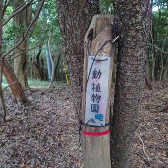 動植物園と書かれた札