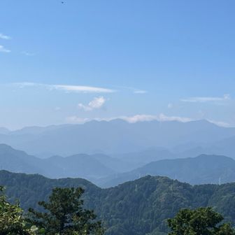 高尾山頂から丹沢山塊