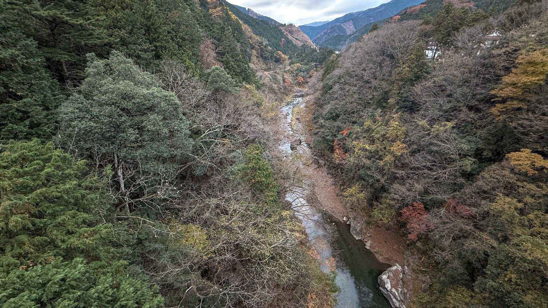 軽いバリエーションを使って無事下山
古里駅前の渓谷