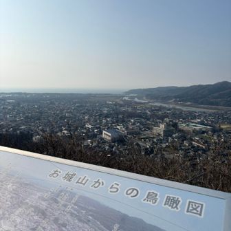 頂上からの眺望　三面川河口方面
