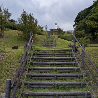 龍崖山公園到着〜。
🚻に近い上の🅿️に停めたので、最後の階段が地味にしんどい💦
写真の階段を登り切ったところの広場を越えて、更に70段くらいの階段がある😮‍💨
車に戻ったら、車載温度計41℃🥵
行きがけにエーキドーパン直売所で買ったパン達、大丈夫か!?