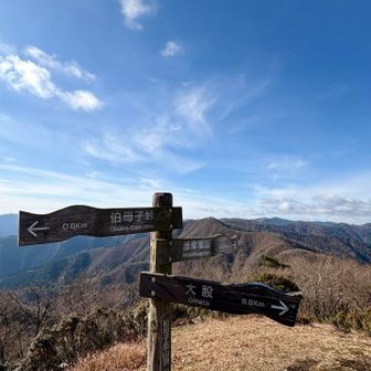 伯母子岳山頂1344m