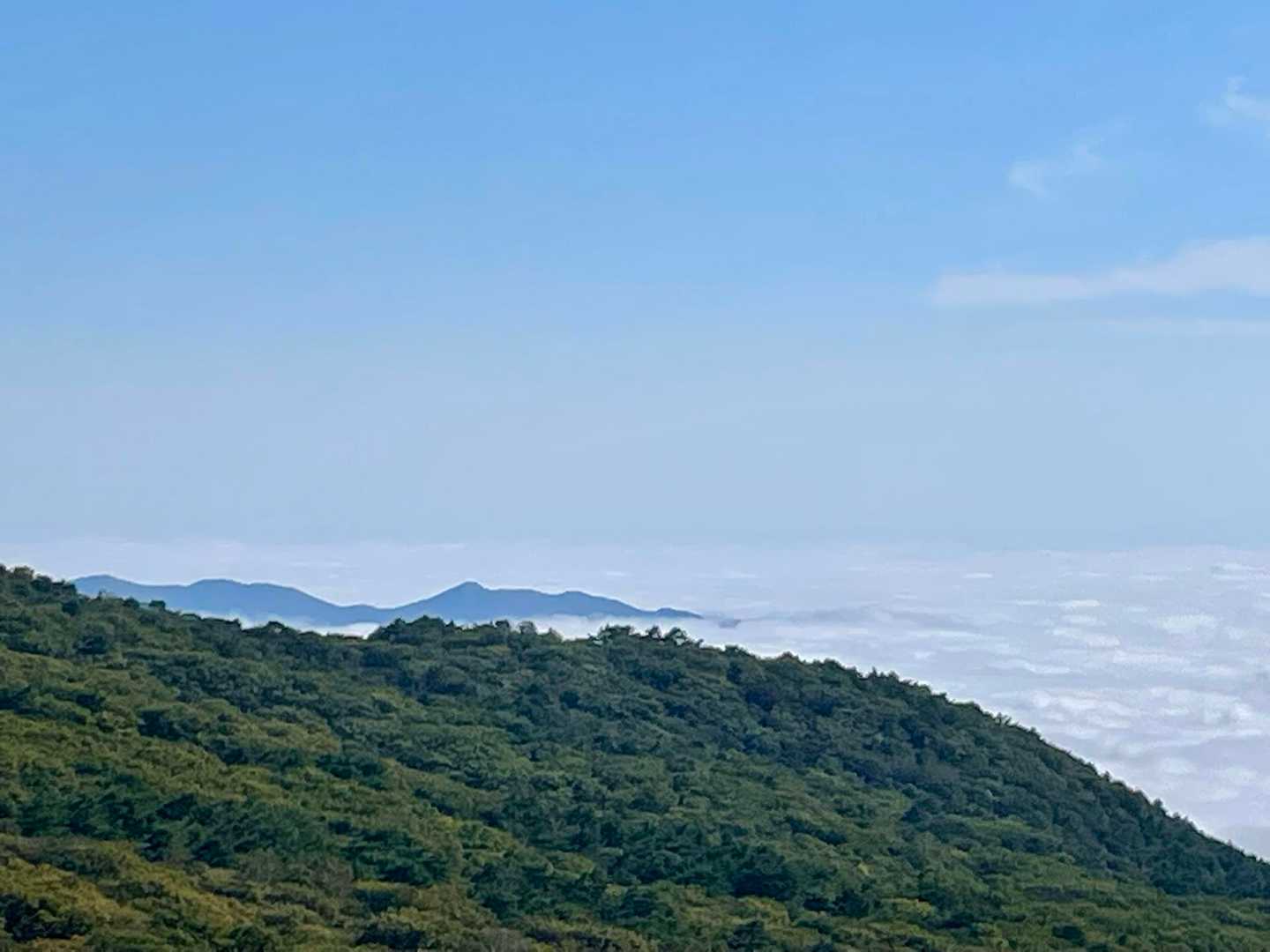 気をとりなおして
お山見えた〜　　　雲海も良き