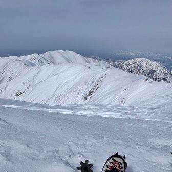 梅花皮岳が見えてきた。ここまでくれば安心
ほっと休憩
