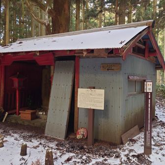 第14経塚（南葛城山鏡宿）南葛城山までのルートは林道の分岐がちょこちょこあってややこしい。2回ほどロスしてヤマップ見るため何回もスマホ出し入れしました。