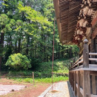 都幾山の山頂に向かいます
観音堂の左奥が登山口