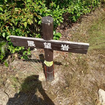 展望岩の標板