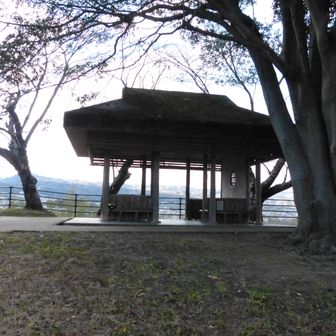 山頂の四阿。標高82mです。