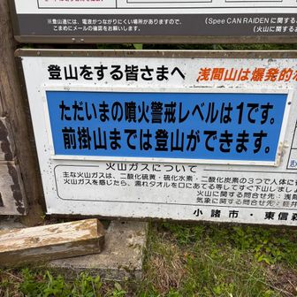 噴火警戒レベル1です。