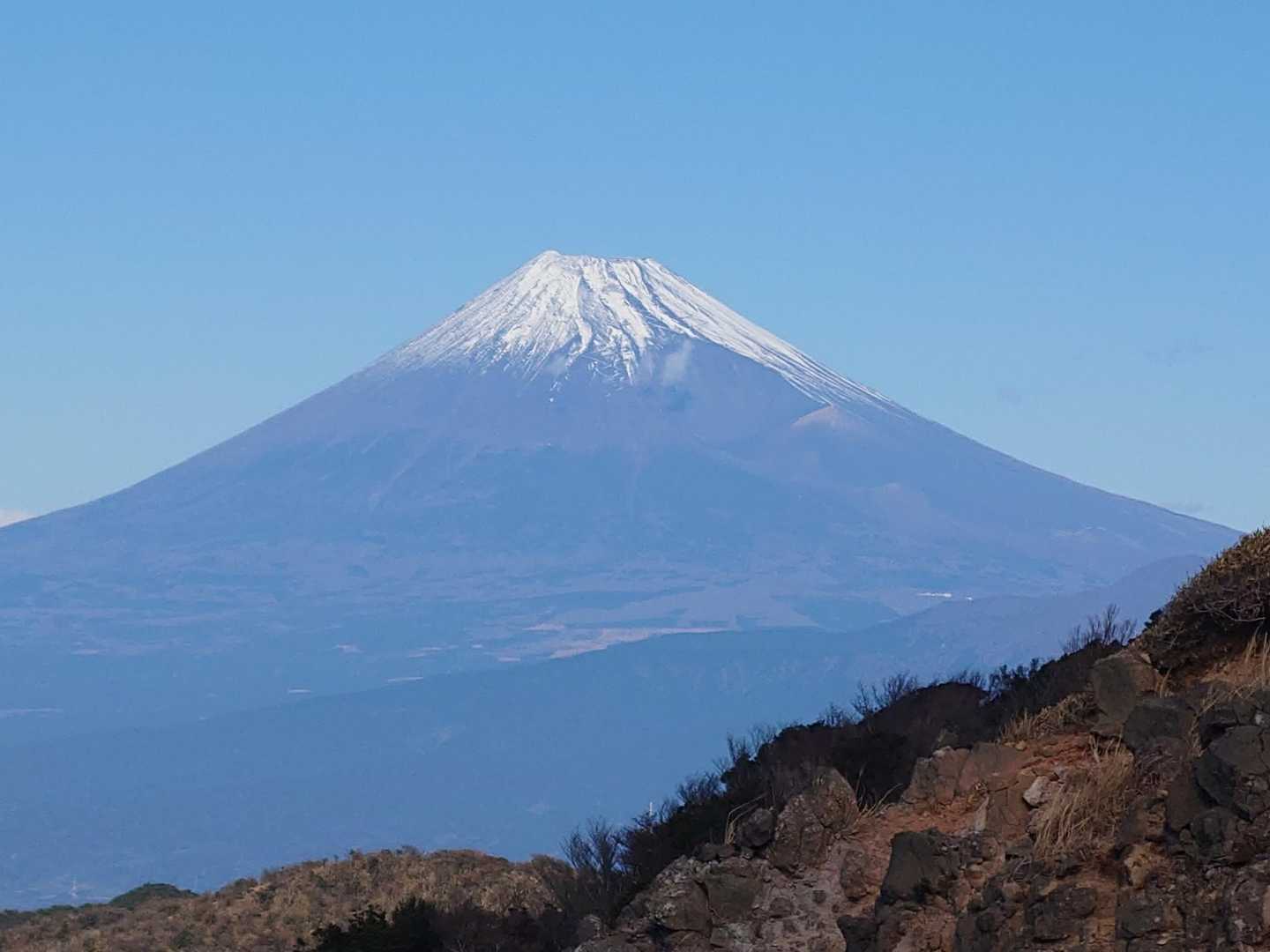 富士山アップ。
雲一つない！