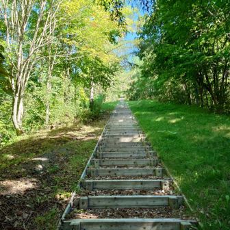 中腹ほどやっと山頂が見えてきた
