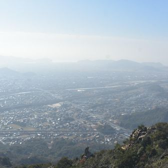 黄砂でいまいちだがナイスビュー