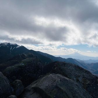 金峰山と富士山