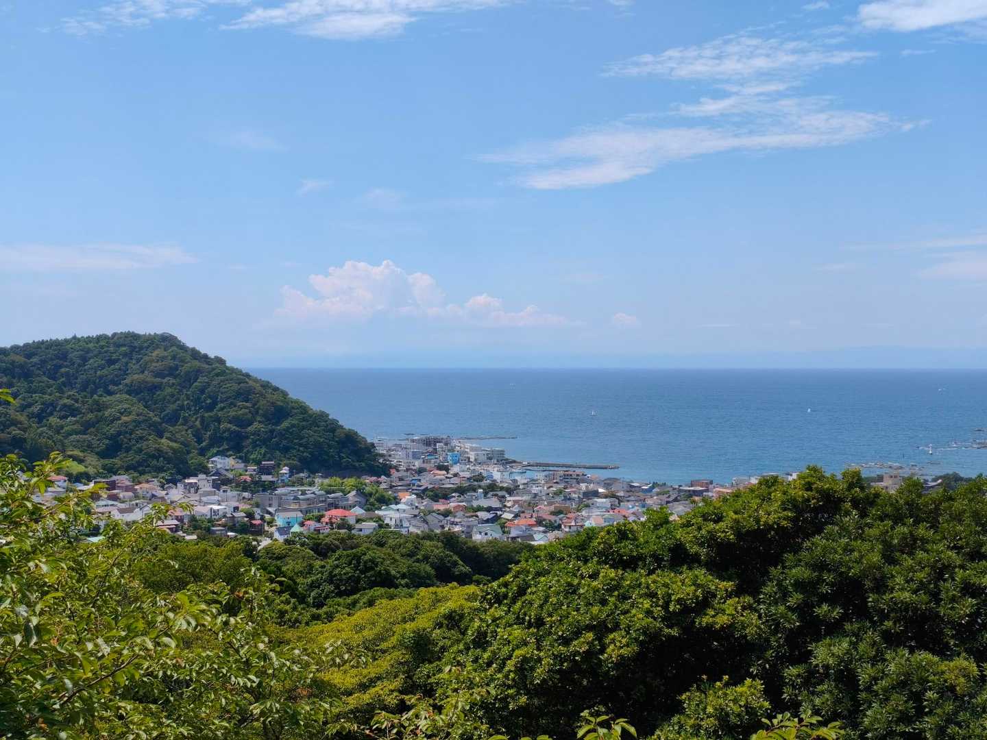 伊豆大島や富士山、今日は見えずー。