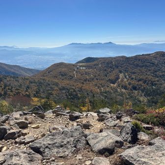 西篭ノ登山頂de八ヶ岳を眺ながら☕️
