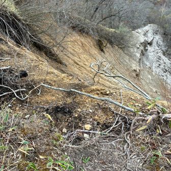 登山道の崩落箇所
要注意