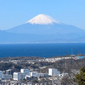 相模湾越しの富士山