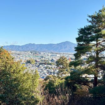 京都東向き、比叡山を望む