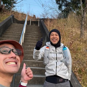 ココからはピナろうさんと二人でプラスアルファの中山連山へ🏃