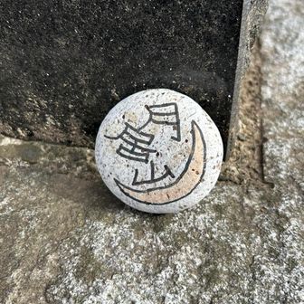 かわいい月居山の石が置いてあったよ🤭