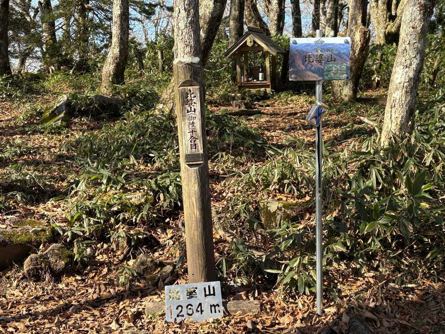 比婆山山頂は眺望なし