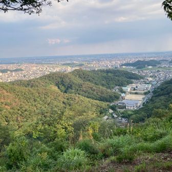 左の山々の先から登って来ました