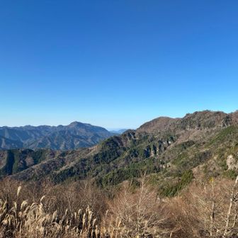 手前は犬ヶ岳　左奥は英彦山