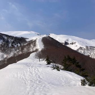 続く龍のしっぽの稜線、