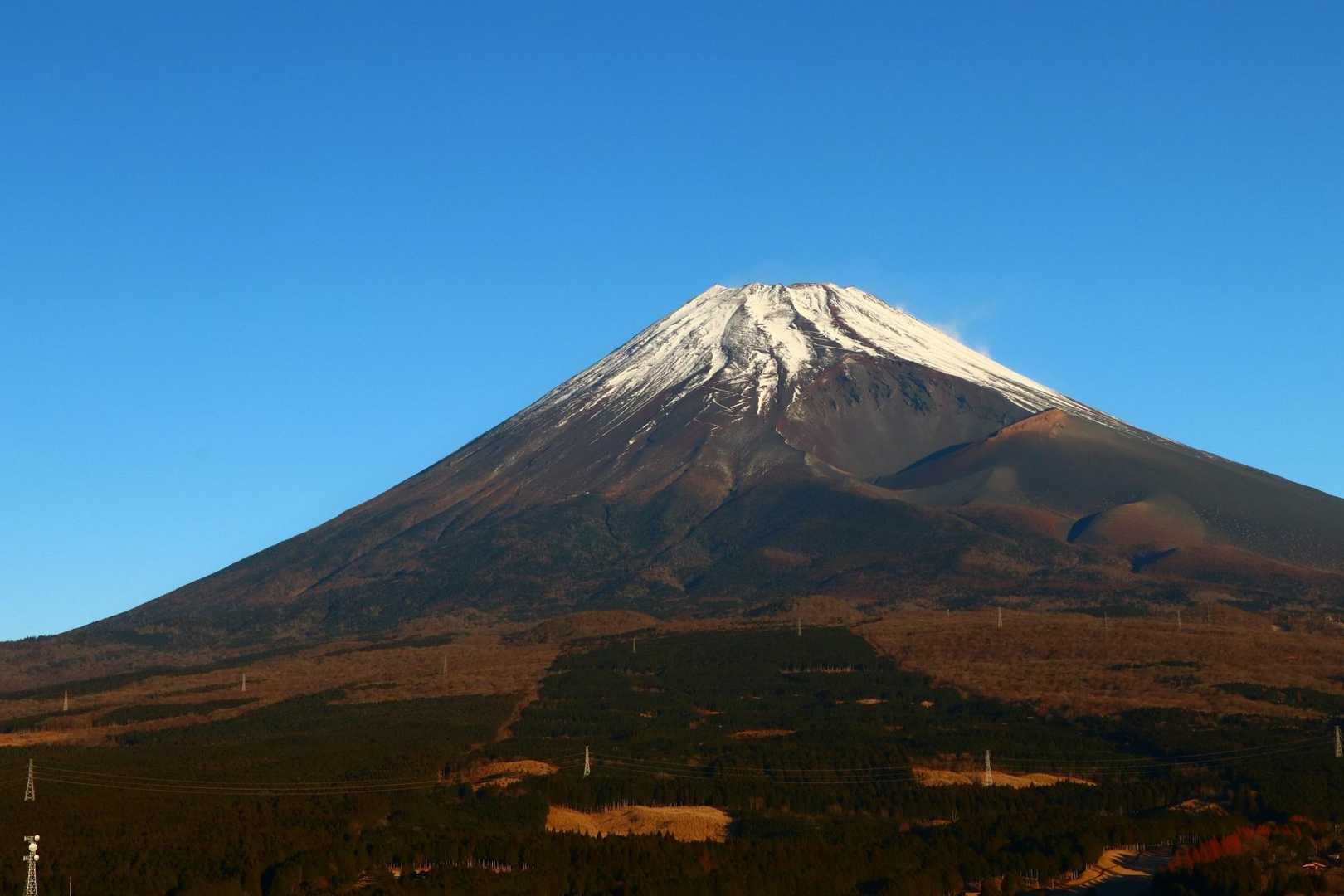 夏に登った富士宮登山道が見えてる