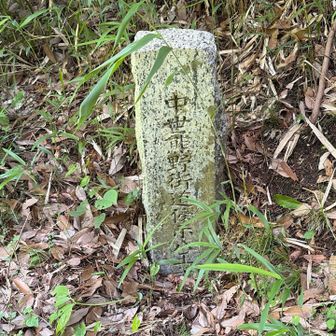 傍示峠に在る中世熊野街道の石碑