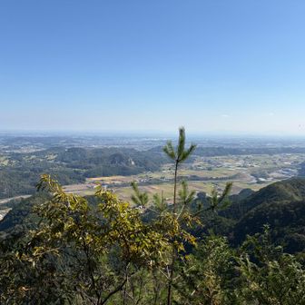 二股山の北峰から。YAMAPのピークにはなっていない。