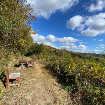 青の山向かう途中、見晴らしの良い場所を通過🚶