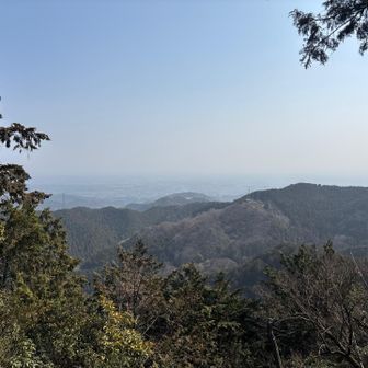越上山山頂手前から