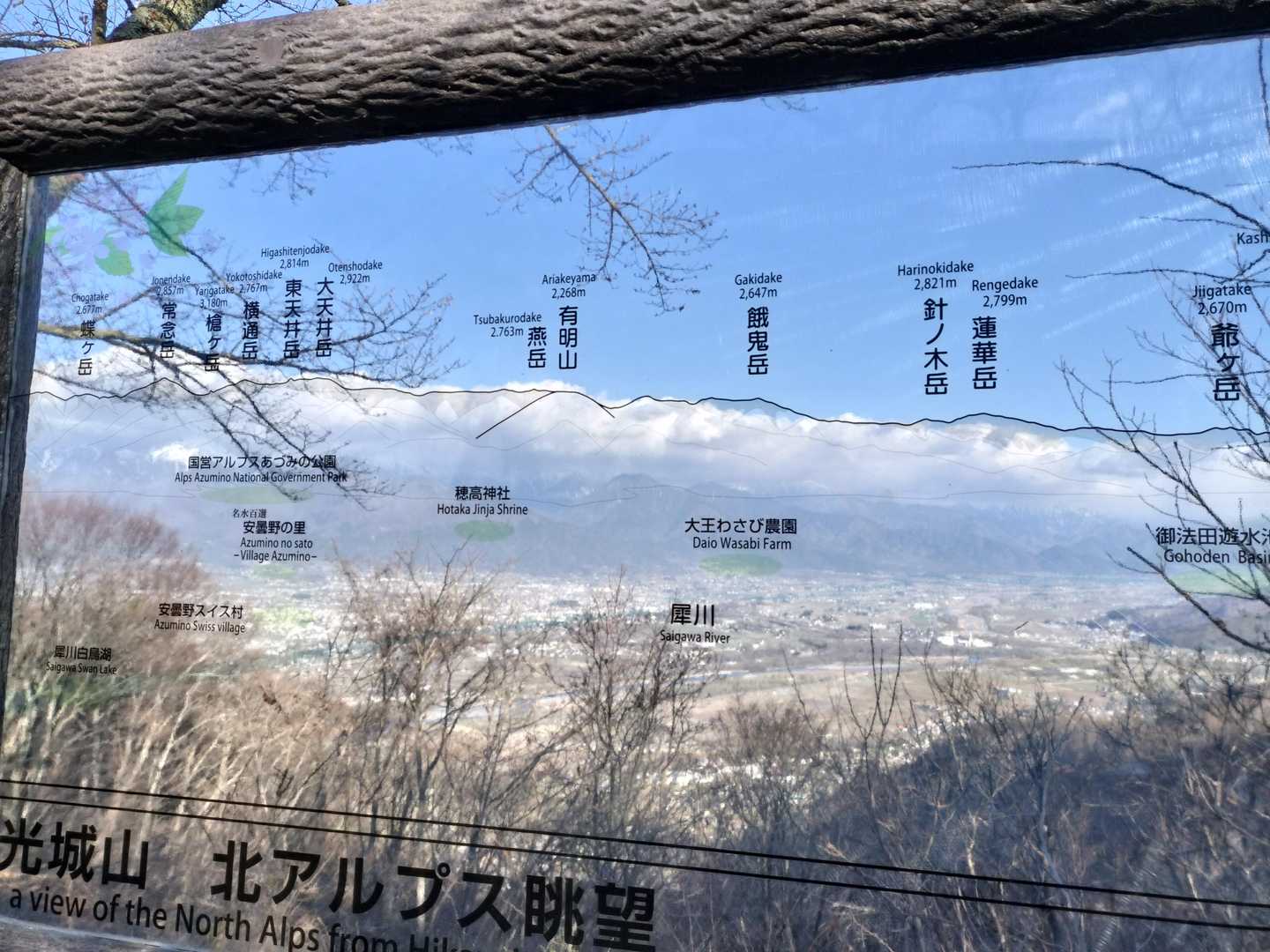 看板が透明になっていて透過して見れるようになってました。