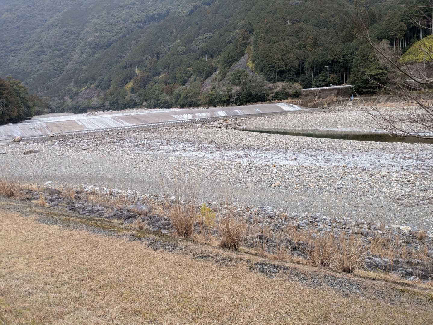 日本一降水量の尾鷲‼️雨不足で一級河川でも🤔水枯れですね❗️
