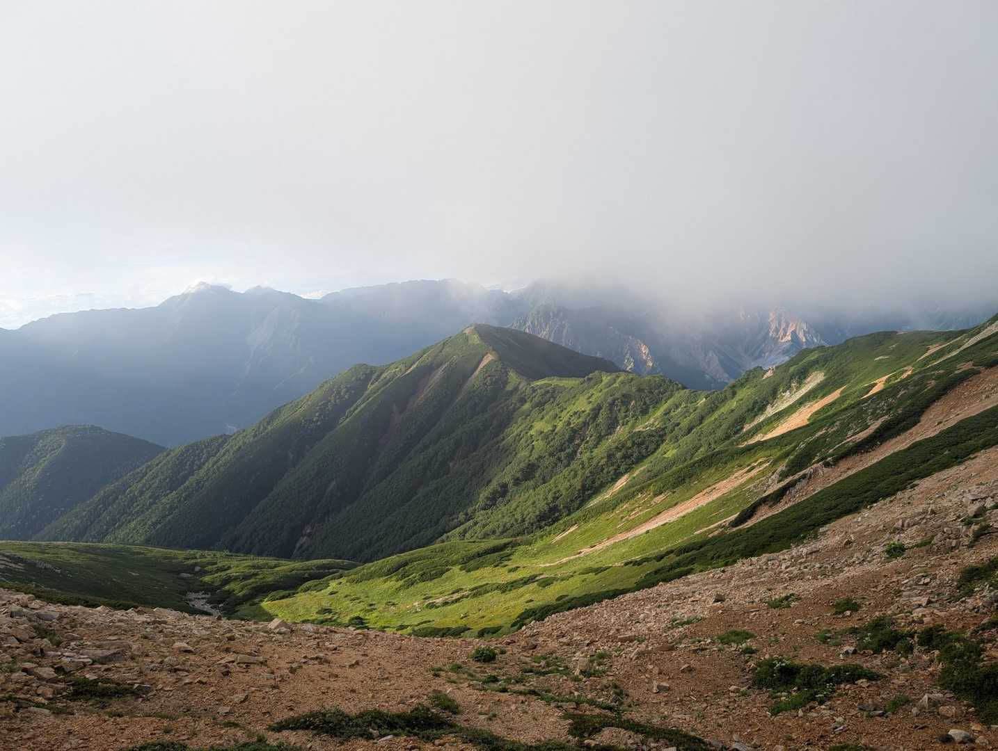 北アルプス裏銀座登山口-前烏帽子岳-烏帽子岳-野口五郎岳- 周回コースの写真