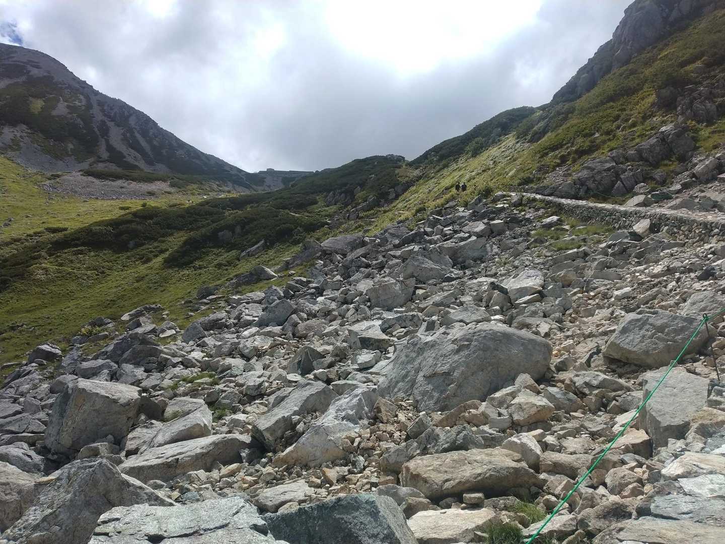 よく見ると雄山へはアリンコの行列（失礼）。