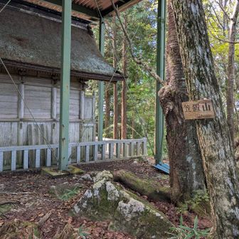 社裏が山頂。