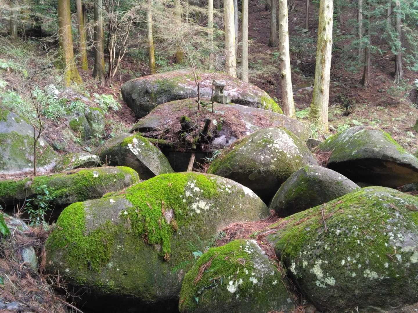 大きな岩がゴロゴロ