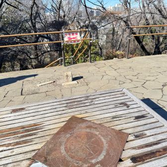 　戸山公園内にある箱根山（標高44.6m）には、水準点が設置されており、ヤマレコ「東京百名山」の一座。
　この一帯は、かつて尾張藩徳川家の下屋敷であり、のちに陸軍戸山学校の用地となった歴史を持つ場所だ。
　現在では山手線内で最も標高の高い地点として知られるが、人工物に目を向ければ、これをはるかに上回る高さの建物が林立しており、改めて都市のスケールを感じさせられる。