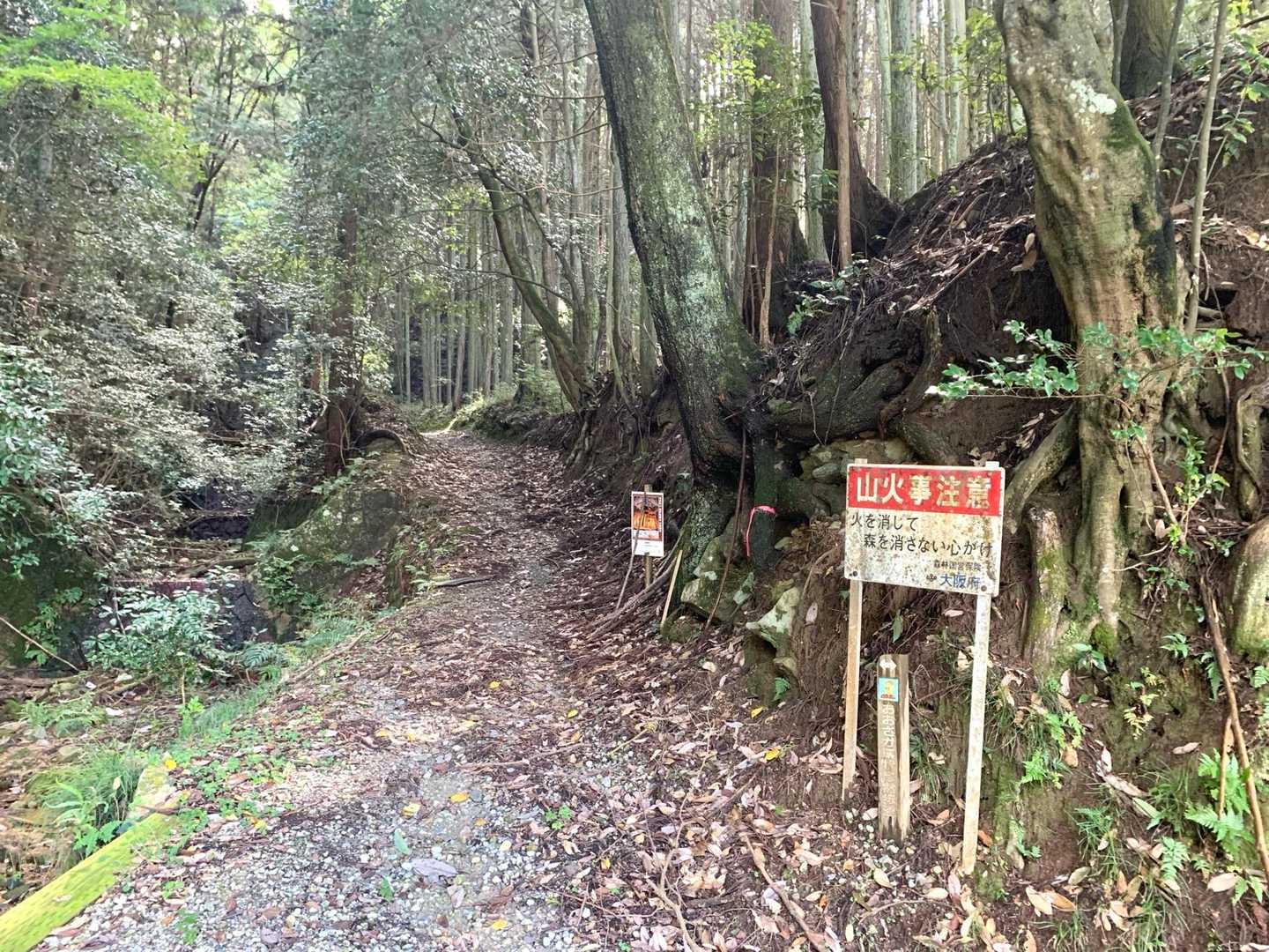歌垣山登山口バス停-かがいの広場-歌垣山-堀越峠 往復コースの写真