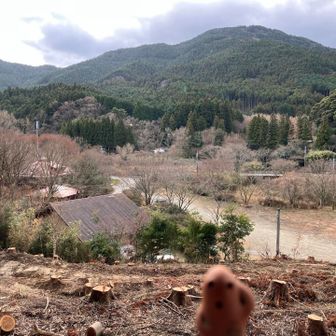 駐車場まで一望