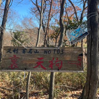 裏天狗。
山名板の下にあるメッセージ
このまま降りて、天狗山に登ると楽ですよって書いてあったので、従うことに。