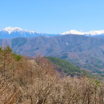 反対側は南アルプスー！
仙丈ヶ岳、北岳、間ノ岳