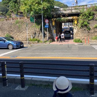 この電車の下通ればロープウェイ乗り場🚡