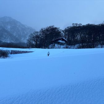 雪深い　トレースあって良かった　トレースなければわかんが欲しい
