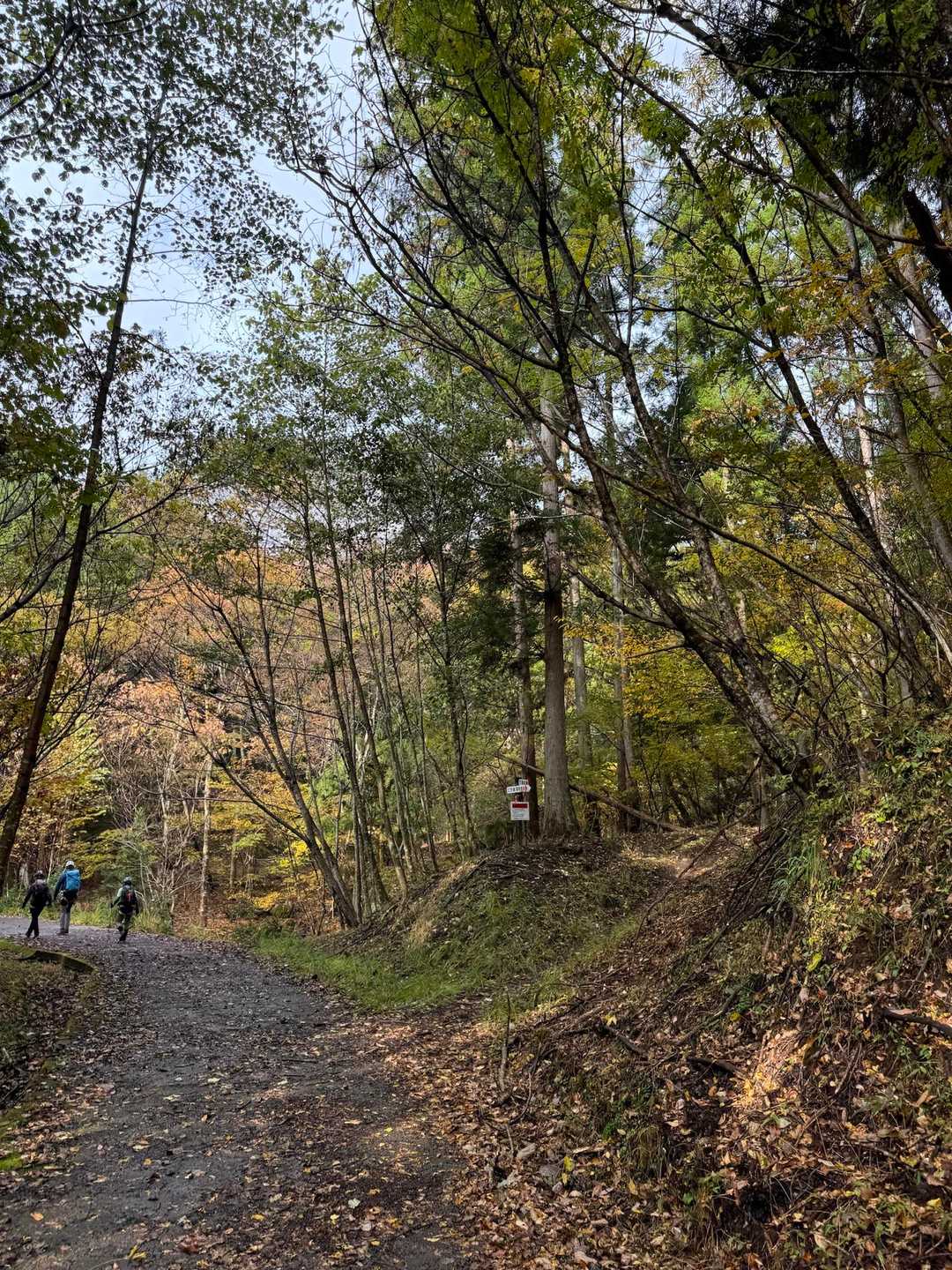 先行者いますが手前を右に入り登山スタート
目指すは丁須の頭
